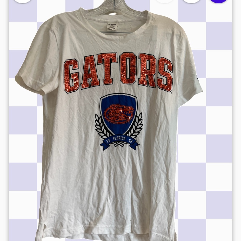 Victorias Secret Pink Florida Gators college tee sparkles sequins size xs
